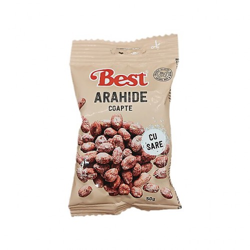 Arahide coapte in coaja subtire Best 50 gr.